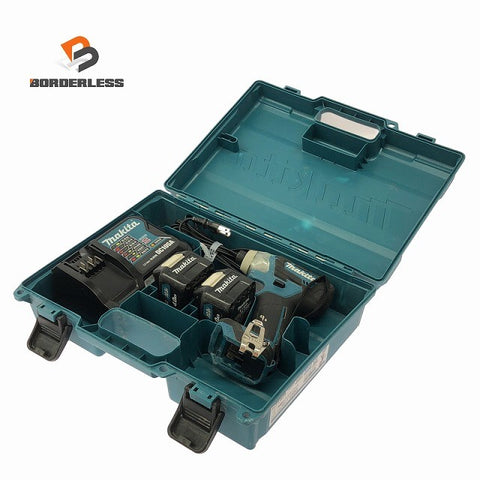 ☆中古品☆makita マキタ 10.8V 充電式インパクトドライバー TD111DSMX バッテリー2個(10.8V4.0Ah) 充電器付 コードレス128377