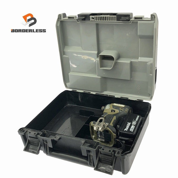 ☆中古品☆makita マキタ 18V 充電式インパクトドライバー TD173D オリーブ バッテリ1個(18V6.0Ah) ケース付 コードレス131847 - 1