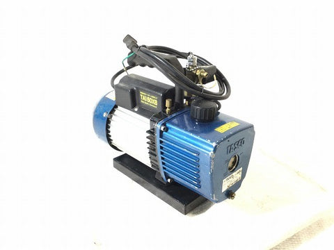 ☆中古品☆TASCO タスコ オイル逆流防止弁付高性能ツーステージ 真空ポンプ TA150XB ゲージマニホールド TA140GB/TA141GB 付き133735 - 0