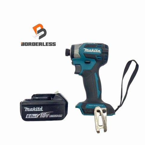 ☆美品☆ makita マキタ 18V 充電式インパクトドライバ TD173D 青/ブルー バッテリ1個(18V 6.0Ah)付き ※コメント必読