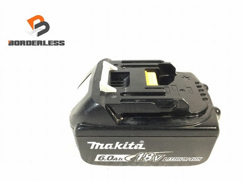 ☆中古品☆ makita マキタ 18V 6.0Ah 純正リチウムイオンバッテリー BL1860B 急速 残量 LITHIUM-ION 雪/飛行機マーク129073