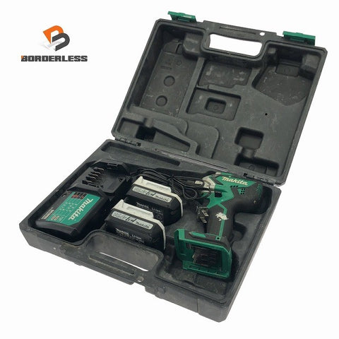 ☆中古品☆makita マキタ 14.4V 充電式インパクトドライバー MTD001DSX バッテリー2個(14.4V 1.5Ah) 充電器 ケース付 DIY用116979
