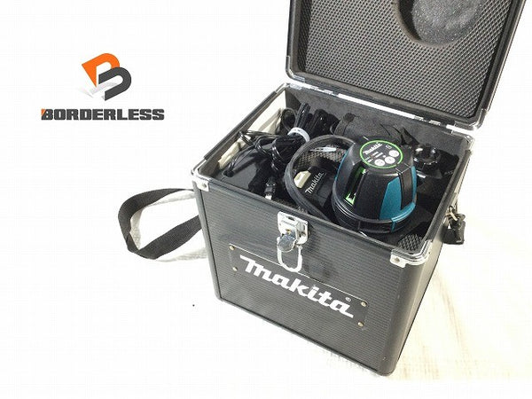 ☆美品☆makita マキタ 充電式屋内･屋外兼用追尾墨出し器 SK314GDN/SK314GDZN 受光器 ケース付 グリーンレーザー墨出し器132666 - 1