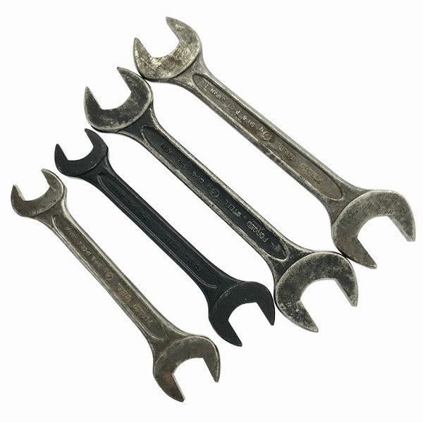 ☆中古品14本セット☆ASH ASAHI アサヒ 旭金属 片口スパナ6本 36～41mm 両口スパナ8本 16-18mm～27-30mm ハンドツール123689 - 3