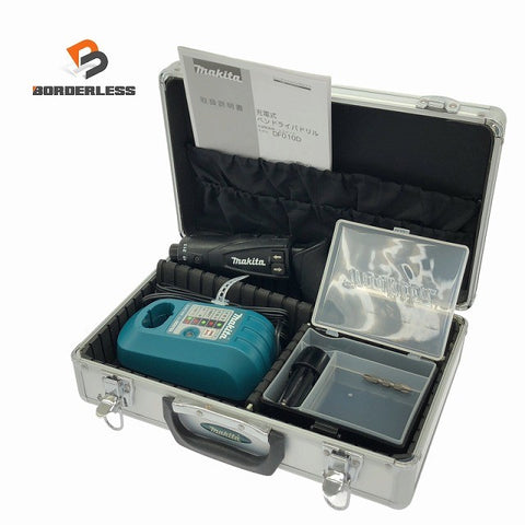☆中古品☆makita マキタ 7.2V 充電式ペンドライバドリル DF010DSB 黒/ブラック バッテリ1個(1.0Ah) 充電器 ケース付 コードレス131036