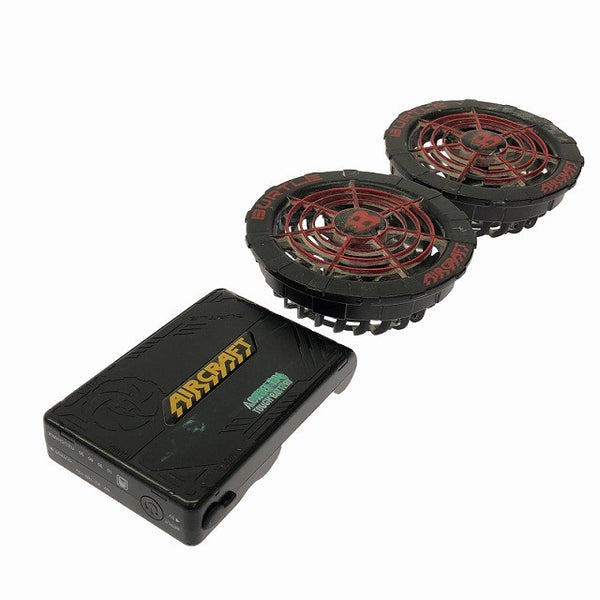 ☆中古品セット☆BURTLE バートル 13V エアークラフト専用バッテリー AC260 ファンユニット AC271 ファンケーブル＋ACアダプタ付128632 - 2