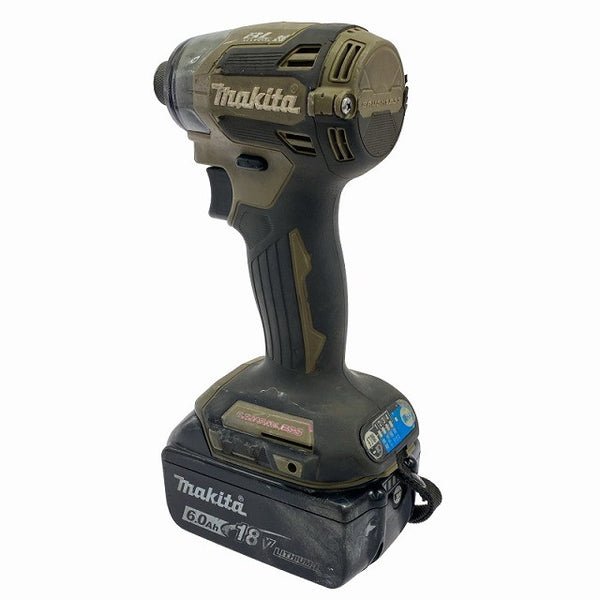 ☆中古品☆makita マキタ 18V 充電式インパクトドライバー TD173D オリーブ バッテリー1個(18V 6.0Ah) 充電器付 締付け130054 - 5