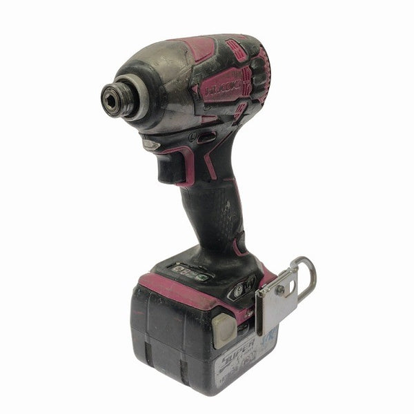 ☆中古品☆ HITACHI 日立工機 18V コードレスインパクトドライバー WH18DDL2 バッテリ2個(14.4V 6.0Ah)充電器+ケース 充電式122762 - 4