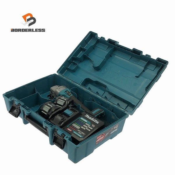 ☆中古品☆makita マキタ 40Vmax 100mm 充電式ディスクグラインダ GA001GRDX バッテリ2個(40Vmax2.5Ah) 充電器付125798 - 1