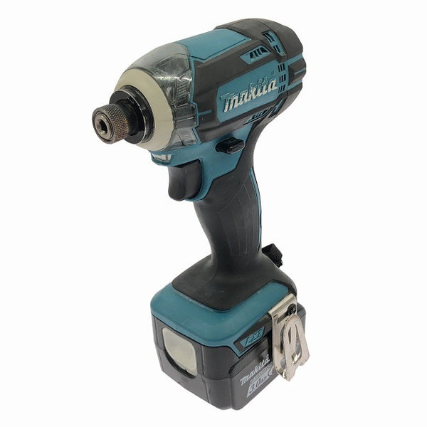 ☆比較的綺麗☆makita マキタ 14.4V 充電式インパクトドライバー TD138DRFX バッテリ2個(14.4V3.0Ah) 充電器 ケース付 コードレス134982 - 4
