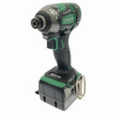 ☆比較的綺麗☆HITACHI 日立 14.4V コードレスインパクトドライバー WH14DDL2(2LYPK)(L) 緑 バッテリ2個(6.0Ah) 充電器 ケース付130684 - 4