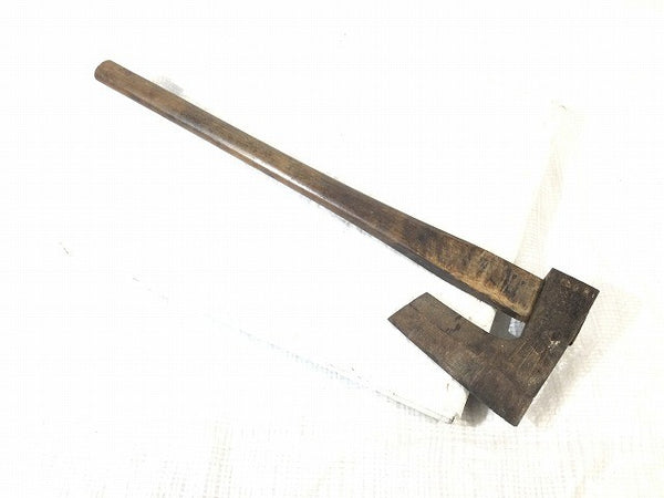 ☆中古品☆梅弘 手斧 全長約640mm 刃長さ約155mm ちょうな チョウナ 手打ち斧 薪割りまさかり マサカリ 鉞 オノ おの 大工道具132491 - 5