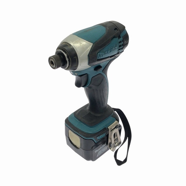 ☆中古品☆makita マキタ 14.4V 充電式インパクトドライバー TD134DX2 青/ブルー バッテリ1個(14.4V6.0Ah) 充電器 ケース付 - 4
