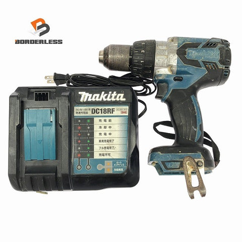 ☆中古品☆makita マキタ 18V 充電式震動ドライバドリル HP481D 充電器(DC18RF)付 コードレス 振動ドライバドリル ドリルドライバー117393
