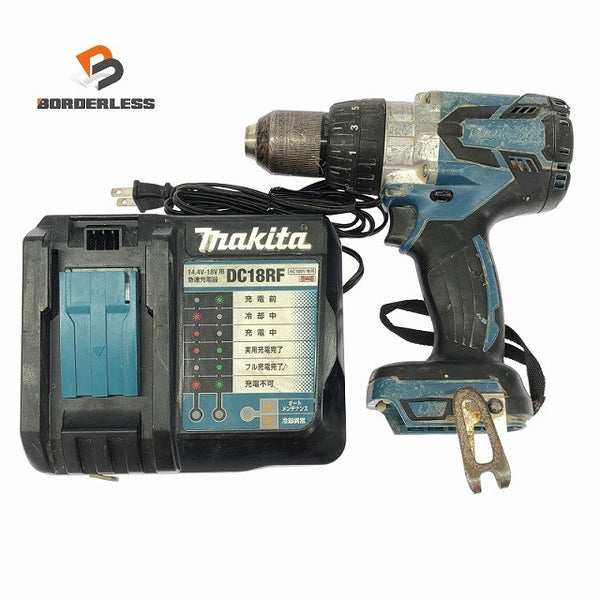 ☆中古品☆makita マキタ 18V 充電式震動ドライバドリル HP481D 充電器(DC18RF)付 コードレス 振動ドライバドリル ドリルドライバー117393 - 1
