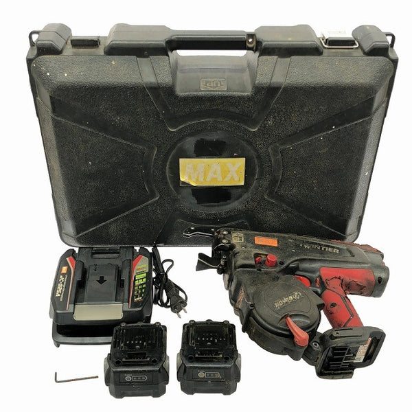 ☆中古品☆ MAX マックス 14.4V ツインタイア RB-440T 本体+バッテリー2個(4.0Ah)充電器+ケース リバータイア 鉄筋結束機137053 - 3