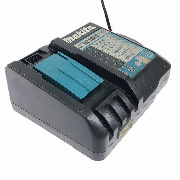 ☆中古品セット☆makita マキタ 18V 2.0Ah 純正 リチウムイオンバッテリー2個 BL1820B 急速充電器 DC18RF付 残量表示有 蓄電池137116 - 3