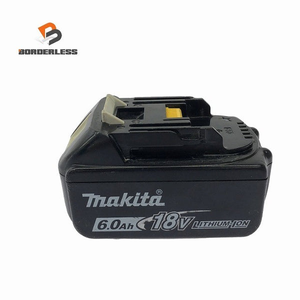 ☆中古品☆makita マキタ 18V 6.0Ah 純正 リチウムイオンバッテリー BL1860B 残量表示付 リチウムイオン電池 蓄電池 充電池118875 - 1