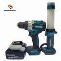 ☆比較的綺麗です☆ makita マキタ 18V 充電式ドライバドリル DF486D ライト ML800 バッテリー2個付き(18V.6.0Ah)付き130560 - 1