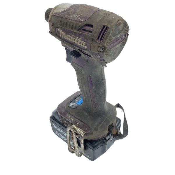 ☆中古品☆makita マキタ 18V 充電式インパクトドライバー TD172DGXAP 紫/パープル バッテリ2個(18V6.0Ah) 充電器 ケース付118118 - 7