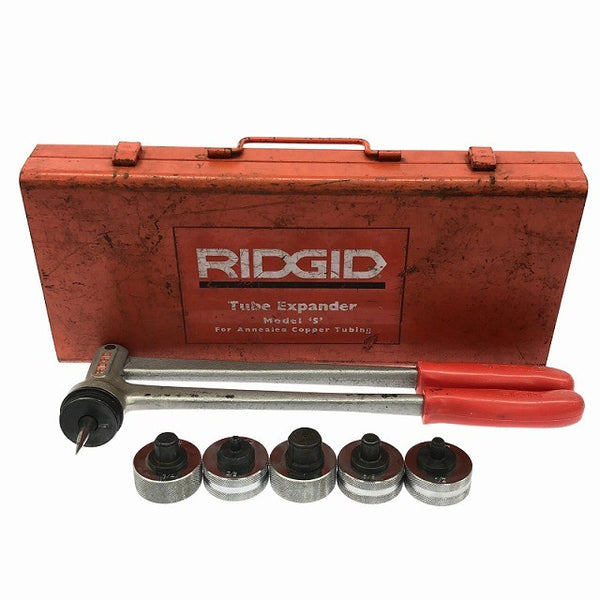 ☆中古品☆RIDGID リジッド チューブ エキスパンダー モデルS ヘッド5個付【1 1/2 3/4 3/8 5/8】配管 水道 ハンド工具 ハンドツール136521 - 3