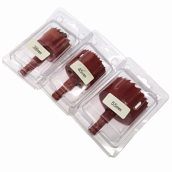☆中古品15点☆BI-METAL ホルソー 75/65/55/50/45/38/35/30/28/24/20/18mm(12点) 宮永 25mm 大見 33mm HBM 48mm ホールソー135313 - 5