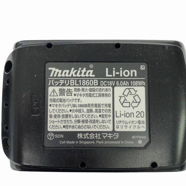 ☆未使用 箱違い5個☆makita マキタ 18V 6.0Ah 純正 リチウムイオンバッテリー BL1860B 残量表示付 リチウムイオン電池130980 - 10