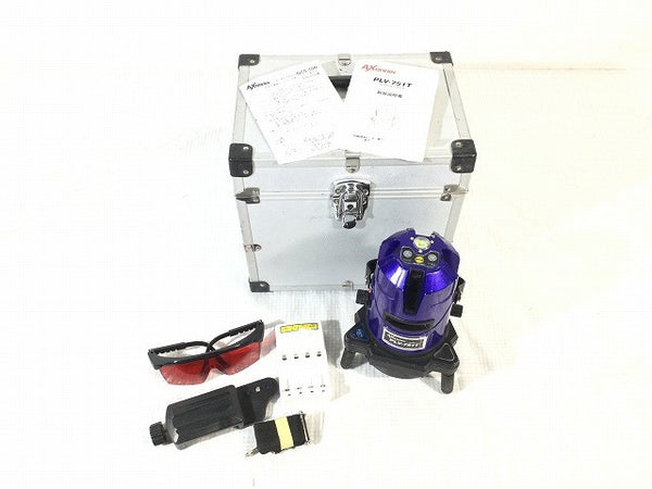 ☆中古品☆ AXBRAIN アックスブレーン 高輝度 自動探知レーザー墨出器 PLV-751T 本体+パーツ+電池+三脚+ケース116015 - 3