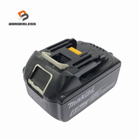 ☆中古品※15回☆makita マキタ 18V 6.0Ah 純正 リチウムイオンバッテリー BL1860B 残量表示付 リチウムイオン電池 蓄電池 充電池134120