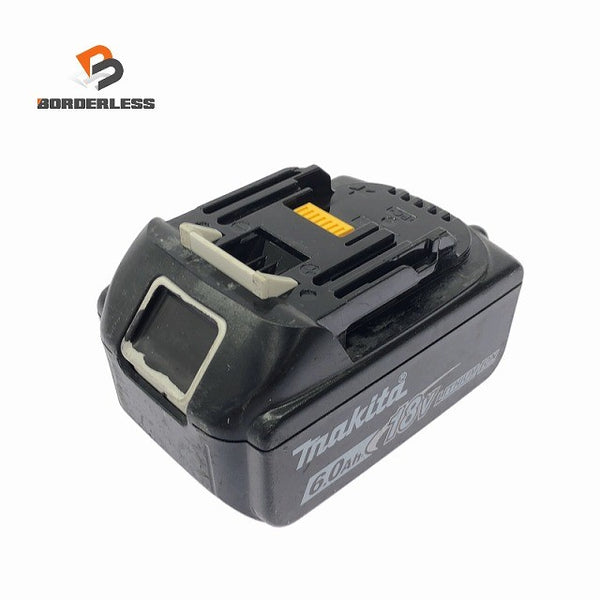 ☆中古品※15回☆makita マキタ 18V 6.0Ah 純正 リチウムイオンバッテリー BL1860B 残量表示付 リチウムイオン電池 蓄電池 充電池134120 - 1