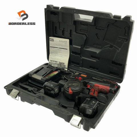 ☆中古品☆ MAX マックス 14.4V 鉄筋結束機 RB-440T バッテリー2個(14.4V5.0Ah.14.4V4.0Ah)付き 充電器付き135042