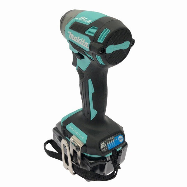 ☆極美品 充電回数1回☆makita マキタ 18V 充電式インパクトドライバ TD173DGXTB ターコイズブルー バッテリ2個(6.0Ah) 充電器136078 - 7