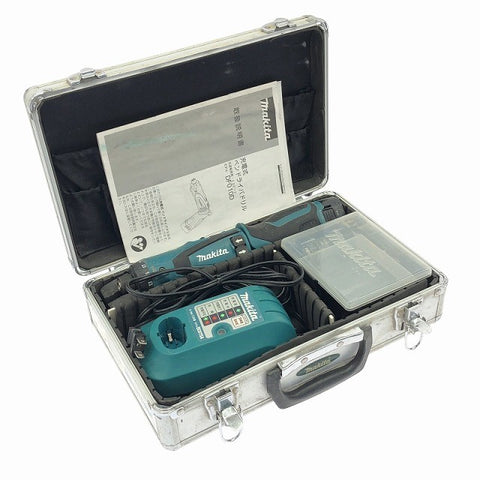 ☆中古品☆makita マキタ 7.2V 充電式ペンドライバドリル DF010D バッテリ2個(1.0Ah) 充電器 ケース付 スティックドリルドライバー123129 - 0