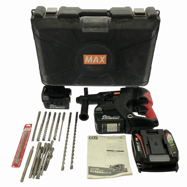 ☆中古品☆MAX マックス 25.2V 充電式ブラシレスハンマドリル PJ-R266A-B2C/2540A バッテリー2個(4.0Ah)充電器+パーツ+ケース109469 - 3