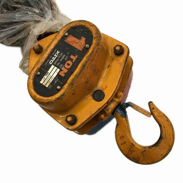 ☆中古品2個セット☆KITO キトー チェーンブロック M3形 CB010 荷重1.0ton/1ton 揚程2.5m 手動式 チェンブロック 吊り具 荷揚げ機136346 - 3
