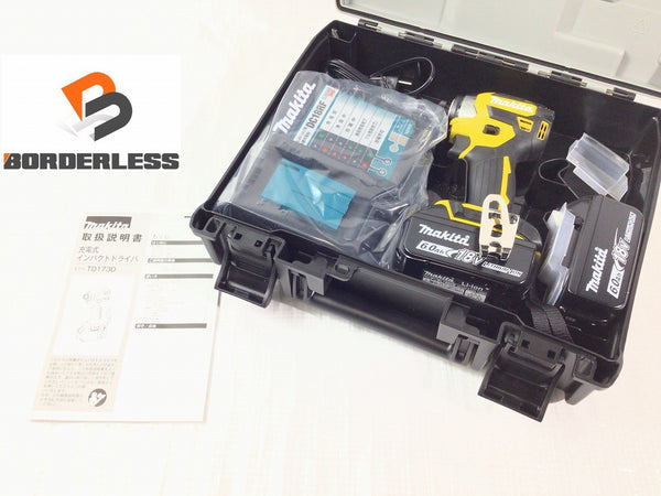 ☆未使用品☆makita マキタ 18V 充電式インパクトドライバー TD173DGXPY プレミアムイエロー LXT20周年記念カラー フルセット124973 - 1