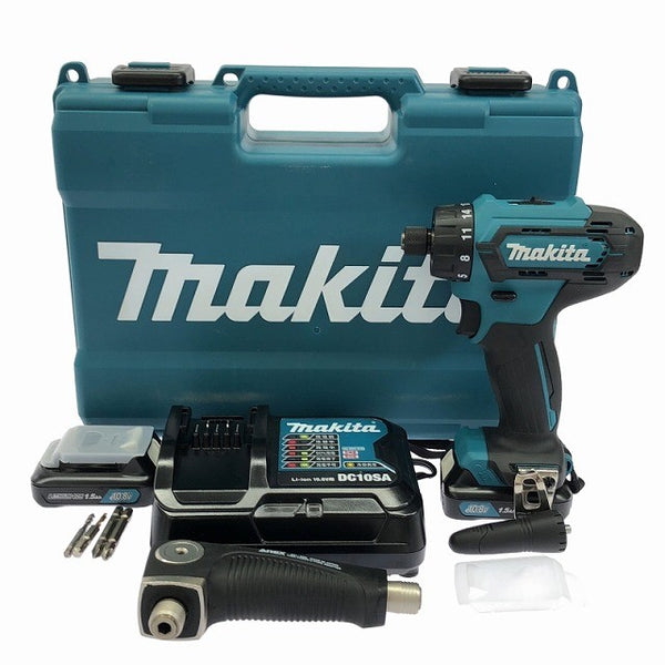 ☆極美品☆makita マキタ 10.8V 充電式ドライバドリル DF033DSHX 青/ブルー バッテリ2個(1.5Ah)充電器+ケース付 ドリルドライバー - 3