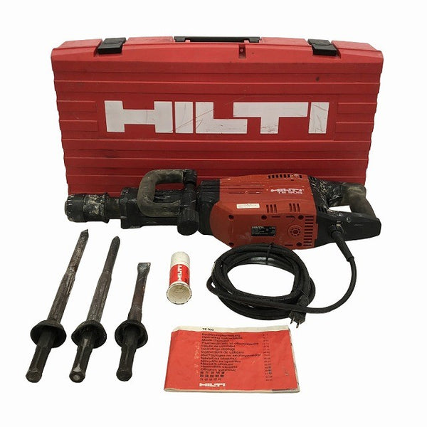 ☆中古品☆HILTI ヒルティ 100V 電動ハツリ機 TE905 ケース付 電動ハンマー コンクリートブレーカー はつり機 斫り機 破砕 粉砕130673 - 3