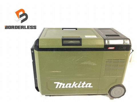 ☆中古品☆ makita マキタ 40Vmax/18V 充電式保冷温庫 CW001G オリーブ 本体+パーツ+AC/シガーアダプタ アウトドア 冷蔵庫 116766116766