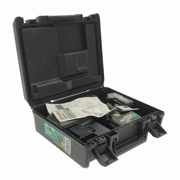 ☆中古品☆ HIKOKI ハイコーキ 18V コードレスインパクトドライバー WH18DC 黒 マルチボルトバッテリー2個(2.5Ah)充電器+ケース117384 - 2