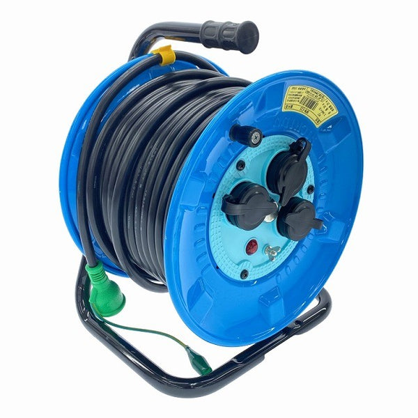 ☆未使用訳あり品☆NICHIDO 日動工業 100V 30m 屋外型 コードリール NPW-E33 防雨防塵型 アース付 電工ドラム ドラムリール - 3