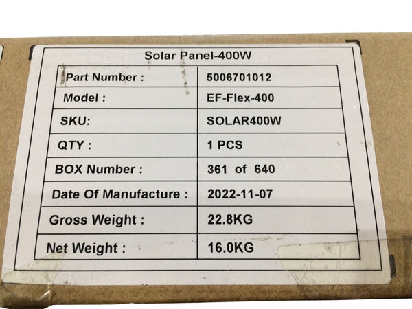 ☆未使用品☆EcoFlow エコフロー 400W 4面ソーラーパネル SOLAR400W-JP EF-FLEX-400 直列接続 最大1,200W ポータブル電源対応130213 - 7