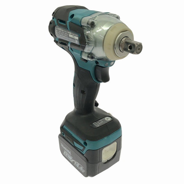 ☆中古品☆makita マキタ 14.4V 充電式インパクトレンチ TW280D 青/ブルー バッテリ1個（5.0Ah) ケース コードレス137669 - 5