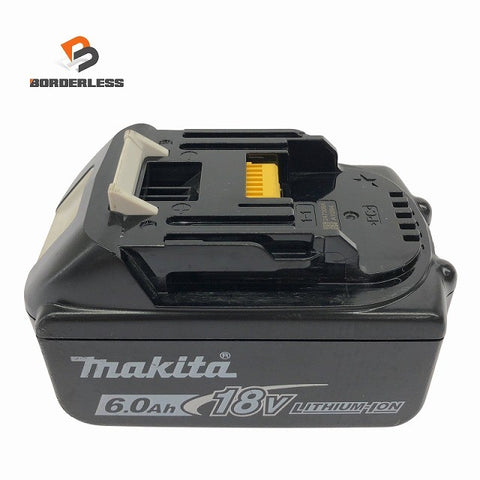☆中古品 充電回数14回☆makita マキタ 18V 6.0Ah 純正 リチウムイオンバッテリー BL1860B 残量表示付 雪マーク135743