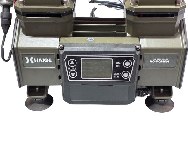 ☆美品☆ HAIGE ハイガー 100V 超小型エアーコンプレッサー HG-DC880N1 静音 エアコンプレッサー エアーツール エア工具135530 - 6