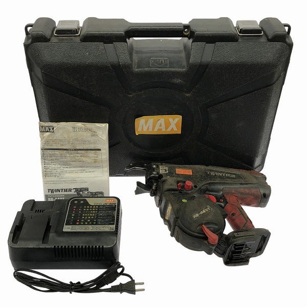 ☆中古品☆MAX マックス 14.4V 充電式鉄筋結束機 ツインタイア RB-440T 充電器 ケース付 ツインタイヤ コードレス 鉄筋工事137860 - 4