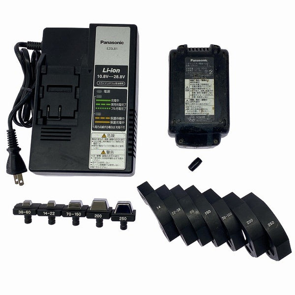 ☆比較的綺麗☆Panasonic パナソニック 14.4V/18V 充電圧着器 EZ46A4K-B バッテリ1個 充電器 ダイス付 圧着機 ケーブルカッター128481 - 10