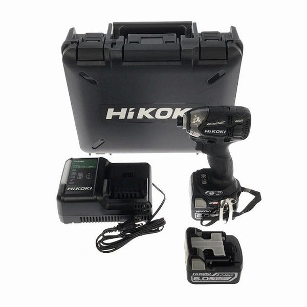 ☆未使用品☆HiKOKI ハイコーキ 14.4V コードレスインパクトドライバー WH14DDL2(2LYPK)(B) 黒 バッテリ2個(6.0Ah) 充電器 ケース付118109 - 3
