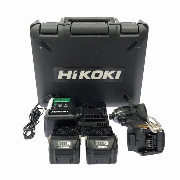 ☆中古品☆HIKOKI ハイコーキ 36V コードレスインパクトドライバ WH36DC 限定色(黒+金) バッテリ2個 充電器付 締付け 電動工具134227 - 3