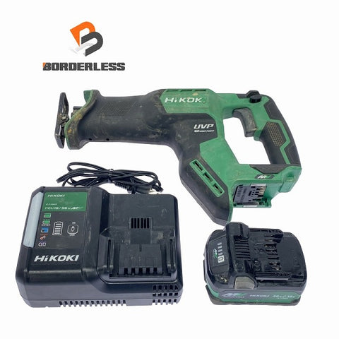☆比較的綺麗です☆HiKOKI ハイコーキ 36V コードレスセーバソー CR36DMA マルチボルトバッテリー(2.5Ah) 充電器付 レシプロソー114512
